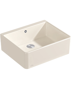 Villeroy und Boch Single bowl sink 636002KR drain fitting with eccentric operation, Crema