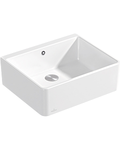 Villeroy und Boch évier 1 bac 636002R1 garniture de vidange avec actionnement excentrique, blanc