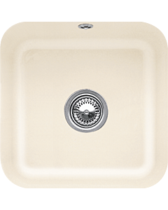 Villeroy und Boch undermount sink 670302FU with drain fitting, eccentric operation, fastening kit, ivory