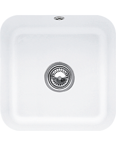 Villeroy und Boch undermount sink 670302RW with drain fitting, eccentric operation, fastening kit, Stone White