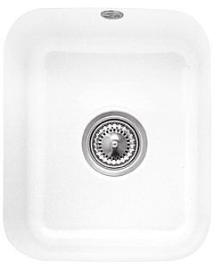 Villeroy und Boch undermount sink 670402KG with drain fitting, eccentric operation, fastening kit, Snow White