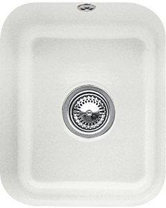Villeroy und Boch undermount sink 670402SM with drain fitting, eccentric actuation, fastening kit, Steam