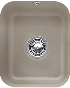 Villeroy und Boch undermount sink 670402TR with drain fitting, eccentric actuation, fastening kit, Timber
