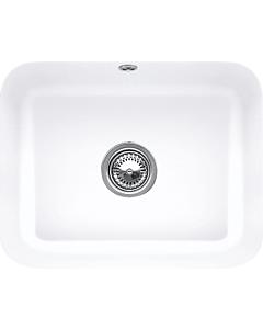 Villeroy und Boch avec garniture de vidage sous plan 670601RW avec garniture de vidage , fonctionnement manuel, avec garniture de vidage montage, Stone White