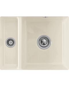 Villeroy und Boch undermount sink 675802KR with drain fitting and eccentric operation, Crema