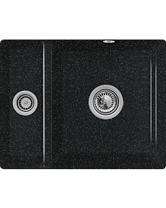 Villeroy und Boch undermount sink 675802J0 with drain fitting and eccentric operation, chromite