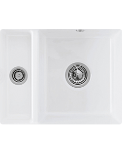 Villeroy und Boch Unterbauspüle 675802RW mit Ablaufgarnitur und Excenterbetätigung, Stone White