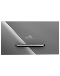 Villeroy & Boch ViConnect WC-Betätigungsplatte 922160RA 2-Mengen-Spülung, Glossy Grey, Sicherheitsglas