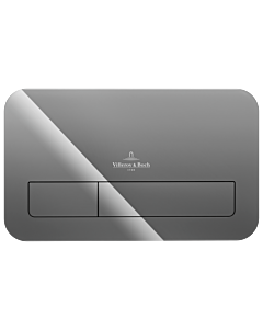Villeroy & Boch ViConnect M200 922400RA Betätigungsplatte, glossy grey, Sicherheitsglas