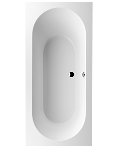 Villeroy und Boch baignoire rectangulaire UBQ199OBE2V-01 190 x 90 cm, drain au milieu, blanc