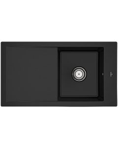 Villeroy und Boch Timeline 50 Flat Flächenbündige Spüle 33071FJ0 mit Ablaufgarnitur und Handbetätigung, Chromit