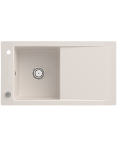 Villeroy und Boch Timeline 50 Flat flush-mounted sink 33072FKR with drain fitting and eccentric actuation, Crema