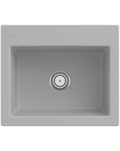 Évier encastrable Villeroy und Boch Subway 60 S 330901SM avec garniture de vidage , 600 x 510 mm, commande manuelle, vapeur CeramicPlus