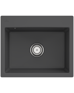 Villeroy und Boch évier Subway 33091Fi4 avec garniture de vidage et fonctionnement manuel, Graphit