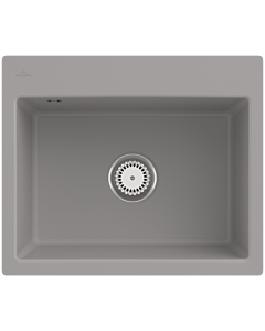 Villeroy und Boch évier Subway 33091FKD avec garniture de vidage et fonctionnement manuel, fossile