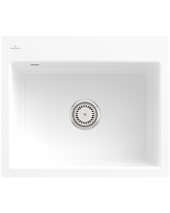 Villeroy und Boch Subway sink 33091FR1 with waste set and manual operation, white