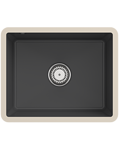 Villeroy und Boch avec garniture de vidage sous plan 331001i4 avec garniture de vidage et fonctionnement manuel, Graphit