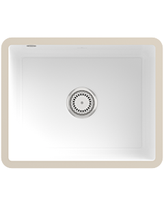 Villeroy und Boch avec garniture de vidage sous plan 331001KG avec garniture de vidage et fonctionnement manuel, Snow White