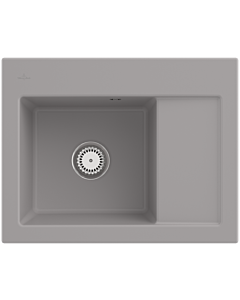 Villeroy und Boch Subway 45 Compact Einbauspüle 331201KD links, mit Ablaufgarnitur, Handbetätigung, 650 x 510 mm, fossil CeramicPlus