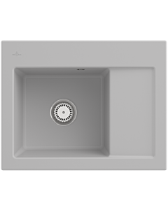 Villeroy und Boch Subway 45 Compact built-in sink 331201SM left, with waste set, manual operation, 650 x 510 mm, steam CeramicPlus
