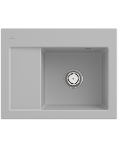 Villeroy & Boch Subway 45 Compact built-in sink 331301SM right, with drain fitting and manual operation, 650 x 510 mm, Steam