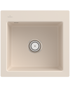 Villeroy und Boch Subway sink 33151FFU with waste set and manual operation, Ivory