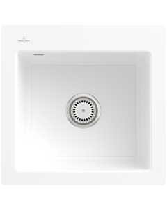 Villeroy und Boch Subway sink 33151FKG with waste set and manual operation, Snow White