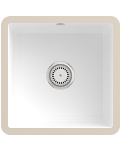 Villeroy und Boch avec garniture de vidage sous plan 332501RW avec garniture de vidage et fonctionnement manuel, Stone White