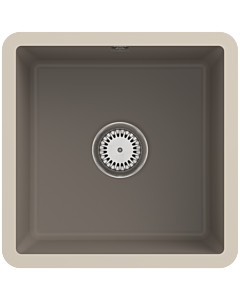 Villeroy und Boch undermount sink 332502TR with drain fitting and eccentric operation, Timber