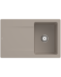 Villeroy und Boch Siluet Spüle 333401AM mit Ablaufgarnitur und Handbetätigung, Almond