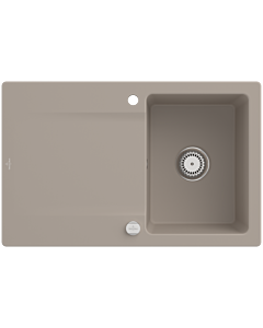 Villeroy und Boch Siluet évier 333402AM avec garniture de vidage et actionnement excentrique, Amande