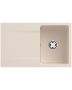 Villeroy und Boch sink 33341FFU with waste set and manual operation, Ivory