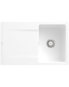 Villeroy und Boch sink 33341FR1 with waste set and manual operation, white