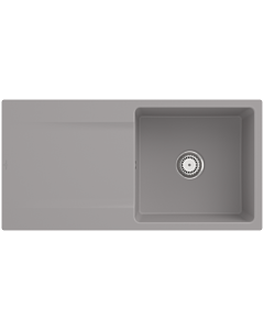 Villeroy und Boch Siluet sink 33361FKD with waste set and manual operation, Fossil