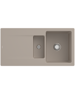 Villeroy und Boch Siluet sink 333701AM with waste set and manual operation, Almond