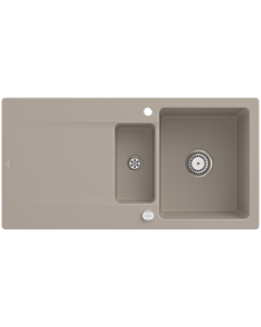 Villeroy und Boch Siluet évier 333702AM avec garniture de vidage et actionnement excentrique, amande