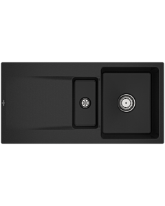 Villeroy und Boch Siluet Flächenbündige Spüle 33371FJ0 mit Ablaufgarnitur und Handbetätigung, Chromit