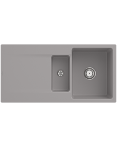 Villeroy und Boch Siluet sink 33371FKD with waste set and manual operation, Fossil