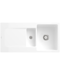 Villeroy und Boch Siluet sink 33371FR1 with waste set and manual operation, white