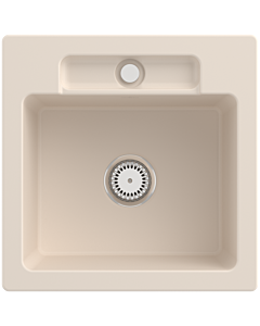 Villeroy und Boch Siluet évier 334501FU avec garniture de vidage et commande manuelle, ivoire