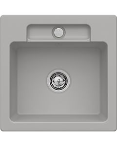 Villeroy und Boch Siluet Flush-mounted sink 33452FKD with drain fitting and eccentric actuation, Fossil