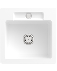 Villeroy und Boch Siluet sink 334501KG with waste set and manual operation, Snow White