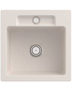 Villeroy und Boch Siluet évier 334501KR avec garniture de vidage et opération manuelle, crème