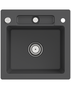 Villeroy und Boch Siluet évier 334502i4 avec garniture de vidage et actionnement excentrique, Graphit