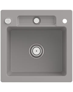 Villeroy und Boch Siluet Sink 334502KD with drain fitting and eccentric actuation, Fossil