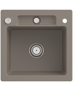 Villeroy und Boch Siluet Sink 334502TR with drain fitting and eccentric actuation, Timber