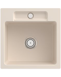 Villeroy und Boch Siluet sink 33451FFU with waste set and manual operation, Ivory