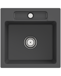 Villeroy und Boch Siluet évier 33451Fi4 avec garniture de vidage et le fonctionnement manuel, graphite