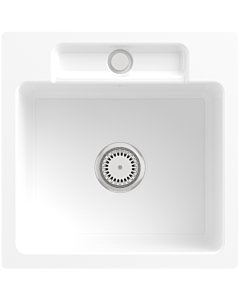 Villeroy und Boch Siluet sink 33451FKG with waste set and manual operation, Snow White