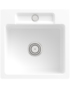 Villeroy und Boch Evier de Siluet avec garniture de vidage et fonctionnement manuel, blanc